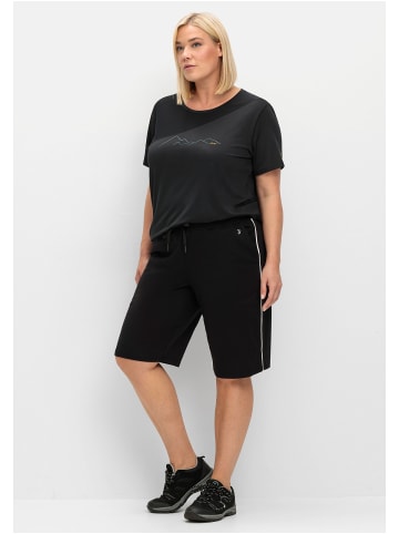 sheego Sport-Bermudas in schwarz