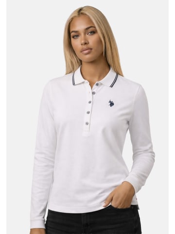 U.S. Polo Assn. U.S. POLO ASSN. Damen Poloshirt Longsleeve P043 in Weiss