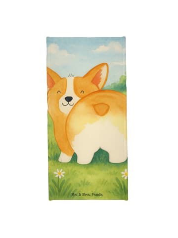 Mr. & Mrs. Panda Badehandtuch Corgi Po Design ohne Spruch in Hundeglück