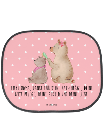 Mr. & Mrs. Panda Sonnenschutz Auto Bär Kind mit Spruch in Rot Pastell