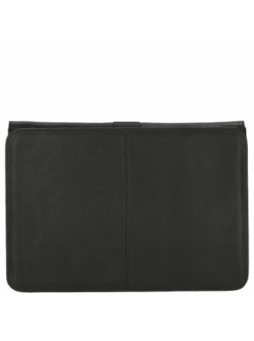 D&N Easy Business - Schreibmappe 27 cm Leder (schwarz) in schwarz