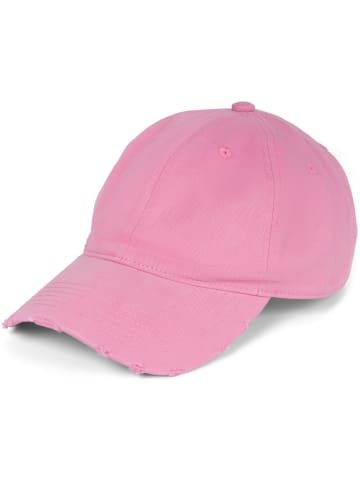 styleBREAKER Baseball Cap Used Look in Rosa