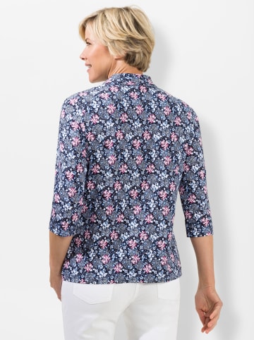 WITT WEIDEN Shirt in marine-altrosa-bedruckt