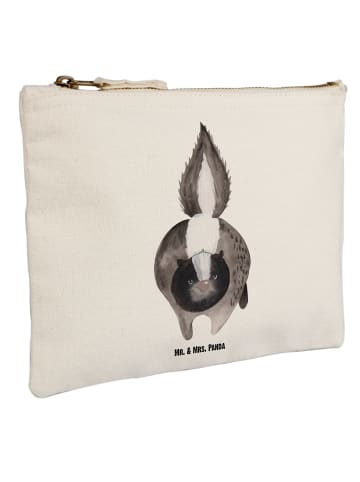 Mr. & Mrs. Panda Kosmetiktasche Stinktier Angriff ohne Spruch in Weiß