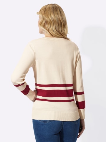 Sieh an! Langarm-Pullover in champagner-kirsche