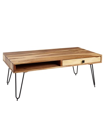 KADIMA DESIGN Couchtisch BAGLI Massiv-Holz 110 cm breit Wohnzimmer-Tisch in Akazie
