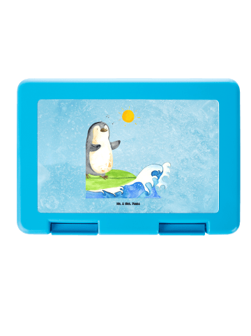 Mr. & Mrs. Panda Brotdose Pinguin Surfer ohne Spruch in Eisblau