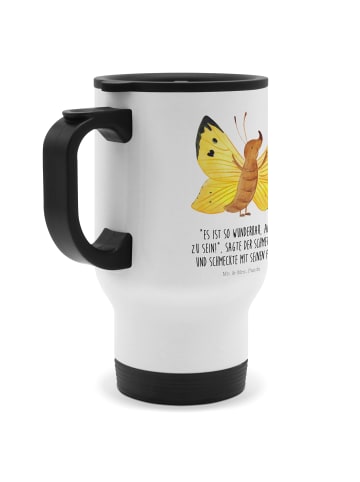 Mr. & Mrs. Panda Thermobecher Schmetterling Zitronenfalter mit S... in Weiß