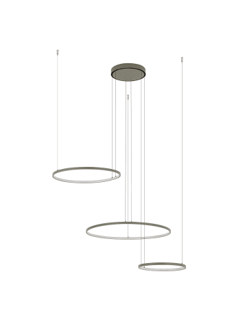 Licht-Erlebnisse Pendelleuchte EEK G (L)125 x (T)140 cm in Seidenolive