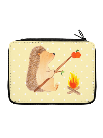 Mr. & Mrs. Panda Bleistiftetui Igel Grillen ohne Spruch in Gelb Pastell