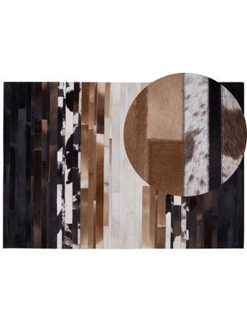 Beliani Kurzflor DALYAN in Bunt/Schwarz/Braun - (W) 160 x (H) 1 x (L) 230 cm