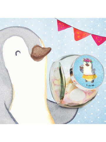 Mr. & Mrs. Panda Bonbonglas Pinguin Kokosnuss ohne Spruch in Eisblau