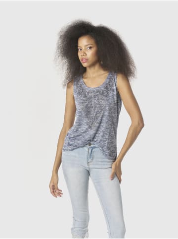 KOROSHI Damen-Tanktop mit Glitzer in blau