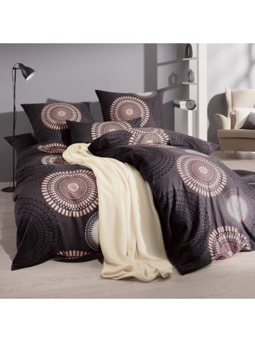 REDBEST Biber Bettwäsche in anthrazit-beige