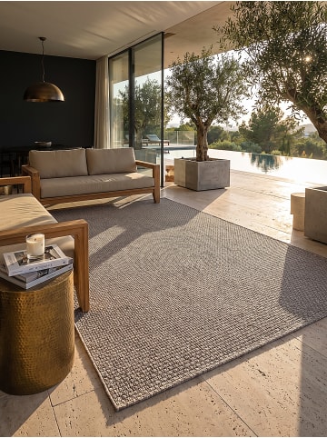 KADIMA DESIGN Läufer Uni flachgewebt pflegeleicht Wohnzimmer Flur Esszimmer Wohnraum in Taupe