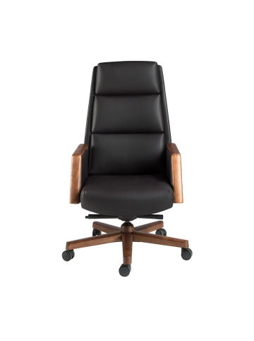 Angel Cerdá Büro-Drehstuhl 4214 in Walnuss / Schwarz – (B)68 x (H)70 x (T)120 cm