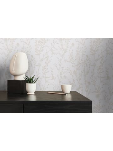 A.S. Création Tapete Blooming Silhouettes in Hellgrau