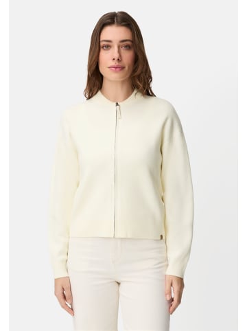 Camel Active Strickjacke im Bomberstil in Milchweiß