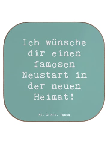 Mr. & Mrs. Panda Untersetzer für Gläser Spruch Neustart Umzug mi... in Meeresbrise