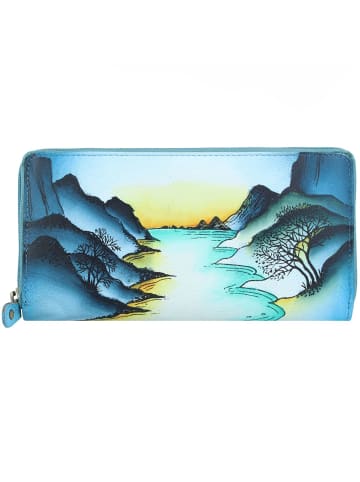 Greenland Nature Art+Craft Geldbörse RFID Leder 20 cm in handbemalt
