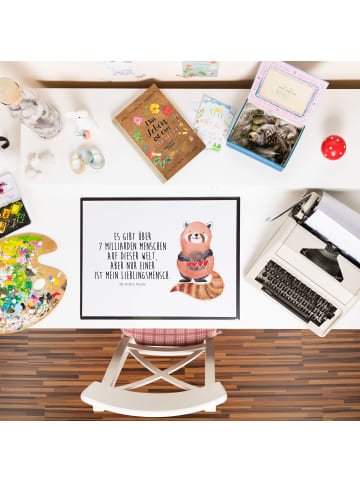 Mr. & Mrs. Panda tischmatte Roter Panda mit Spruch in Weiß