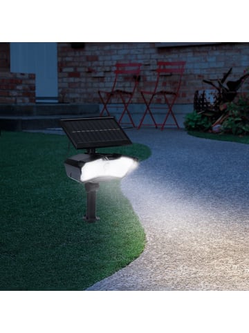 EASYmaxx Solar-Leuchte 3,7V schwarz mit abnehmbarem Solarpanel Schwarz