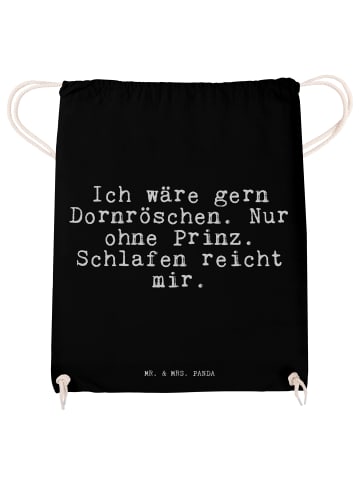 Mr. & Mrs. Panda Stoffbeutel Ich wäre gern Dornröschen.... mit S... in Schwarz