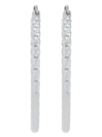 Adeliás Damen Ohrringe – Creole aus Edelstahl in silber