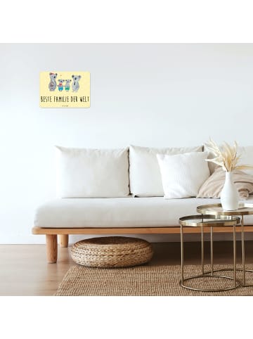 Mr. & Mrs. Panda tafel Koala Familie zwei mit Spruch in Gelb Pastell