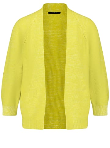 TAIFUN Jacke Strick in Vibrant Lime gemustert