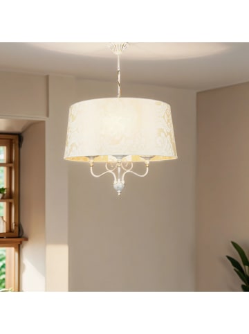 Licht-Erlebnisse Pendelleuchte (B)56 x (L)56 x (T)70 cm in Shabby Gold Ecru glänzendShabby Gold Ecru glänzend