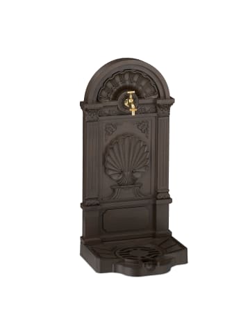 relaxdays Standbrunnen in Braun - (B)39 x (H)82,5 x (T)32 cm