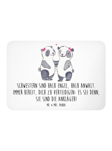Mr. & Mrs. Panda Magnet Schwesternwunder mit Spruch in Weiß