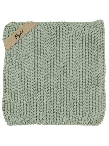 IB Laursen Topflappen Mynte gestrickt in staubig grün