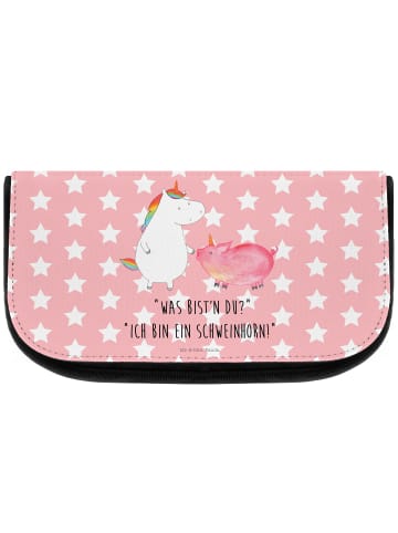 Mr. & Mrs. Panda Organizer Tasche Einhorn Schwein mit Spruch in Rot Pastell