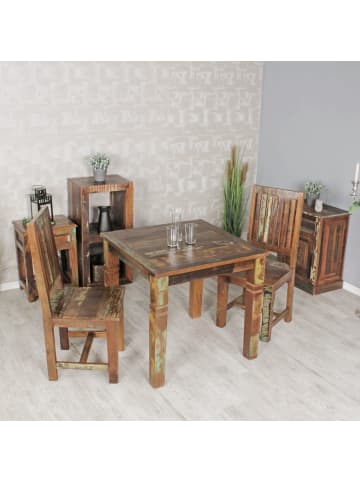 FineBuy Esstisch in Braun / Mango / 80x80x76