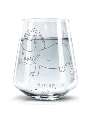 Mr. & Mrs. Panda Trinkglas Sternzeichen Löwe ohne Spruch in Transparent