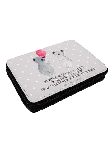 Mr. & Mrs. Panda Federtasche Koala Luftballon mit Spruch in Grau Pastell