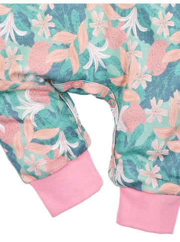 Nini Strampler Floral in grün rosa
