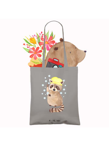 Mr. & Mrs. Panda Beutel Waschbär ohne Spruch in Light Grey