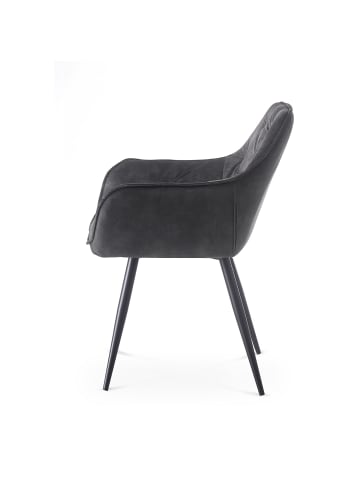B&D Home 2er-Set: Esszimmerstuhl DIETER in Anthrazit - (B)56 x (H)84 x (T)61 cm