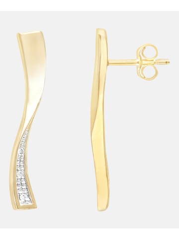 Diamant L'éternel Ohrhänger aus 375 Gelbgold mit Diamant gedreht