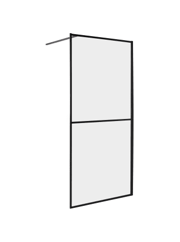 Beliani Duschwand ACULEO in Schwarz - (W) 90 x (H) 195 cm