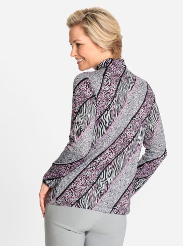 WITT WEIDEN Winter-Shirt in orchidee-schwarz-bedruckt