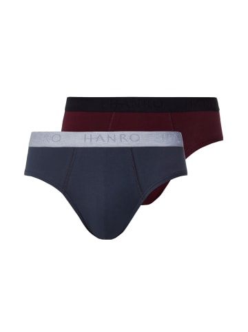 Hanro 2er-Pack Slips Cotton Essentials in barolo / ombre blue