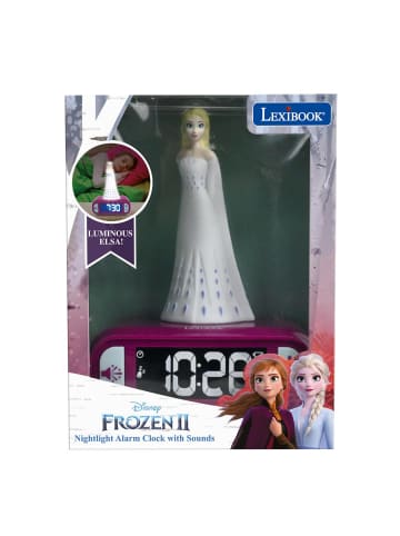 Lexibook Disney Frozen Elsa 3D-Nachtlicht-Wecker mit Soundeffekten