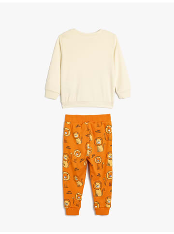 KOTON 2tlg. Outfit: T-Shirt/Hose in Beige