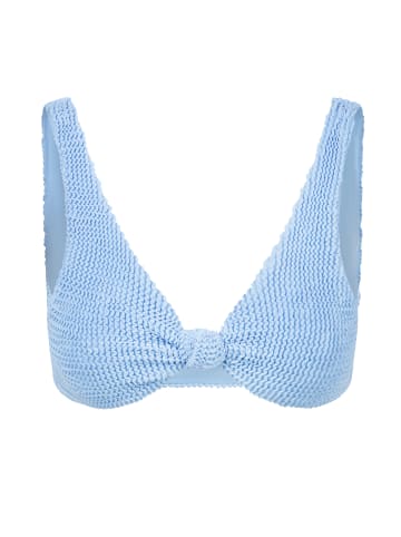 Moda Minx Bikini Top Scrunch Knot in Hellblau