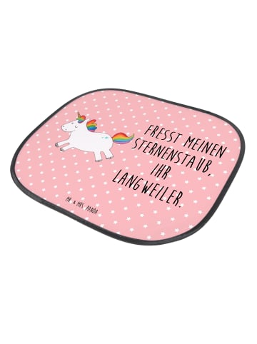 Mr. & Mrs. Panda Sonnenschutz Auto Einhorn Happy mit Spruch in Rot Pastell