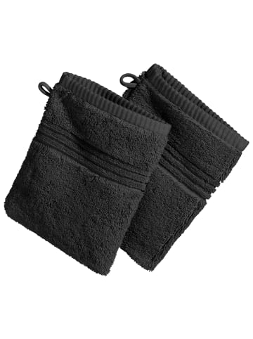 Erwin Müller Frottier Waschhandschuh 2er-Pack Konstanz in anthrazit